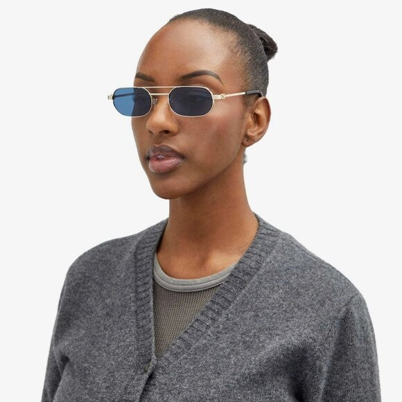 Off-White VAIDEN Women Sunglasses – Gold Oval Frame | Model OERI123 7645 - Picture 10 of 12